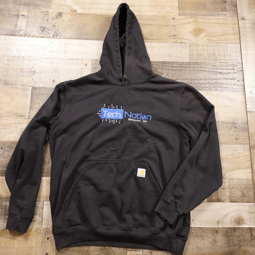 Carhartt Loose Fit Tech Nation Logo Hoodie Men's Large Black‎ TS0121-M